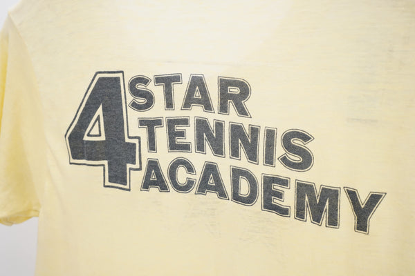 70's "UNKNOWN" -"4STAR TENNIS ACADEMY" Print S/S Tee-