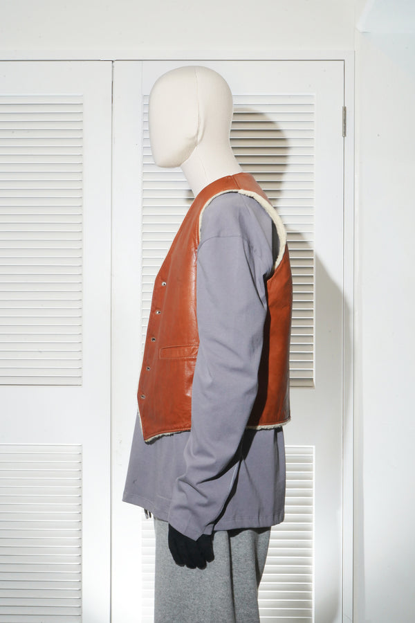 60's "L.L.BEAN" -Boa Liner Leather Vest-