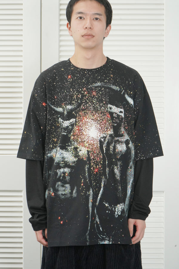 "STUSSY × Madlib" -"Blackstar" Printed S/S Tee-
