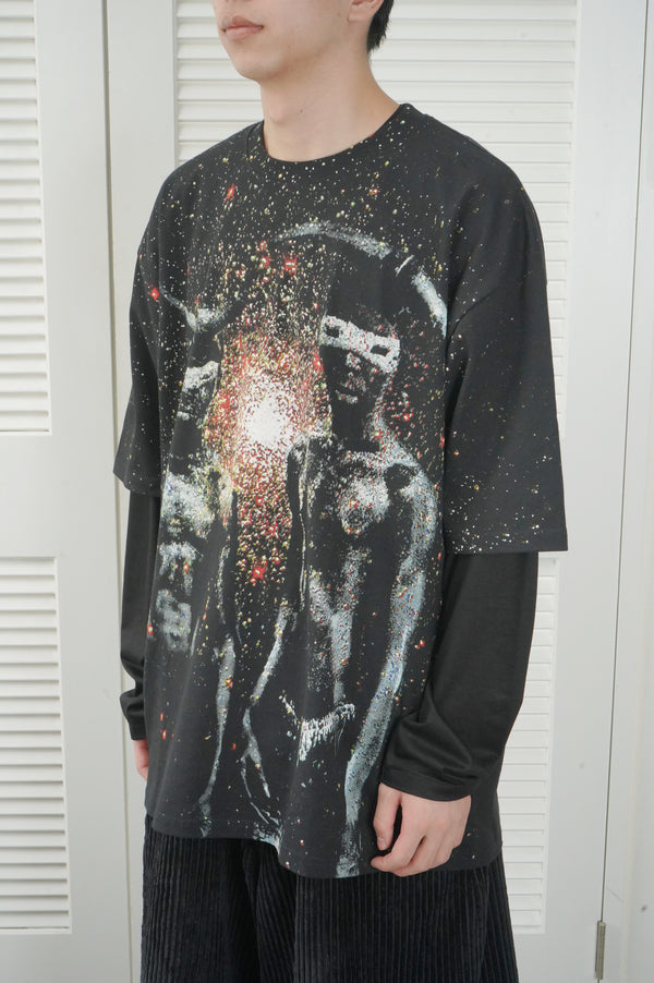 "STUSSY × Madlib" -"Blackstar" Printed S/S Tee-