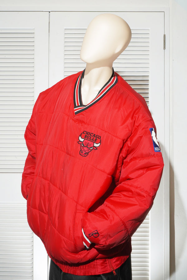 90`s "NBA" -"CHICAGO BULLS" Padded V/N Pullover-