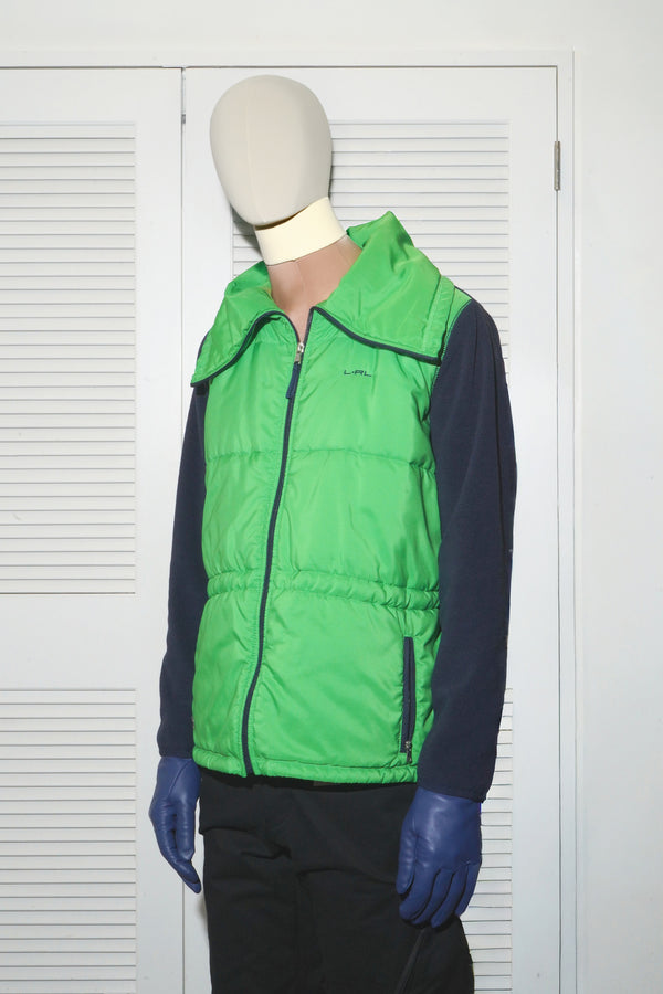 90's "L-RL" -"LAUREN ACTIVE" Poly/Fleece High Neck Zip Jacket-