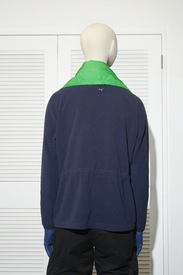 90's "L-RL" -"LAUREN ACTIVE" Poly/Fleece High Neck Zip Jacket-