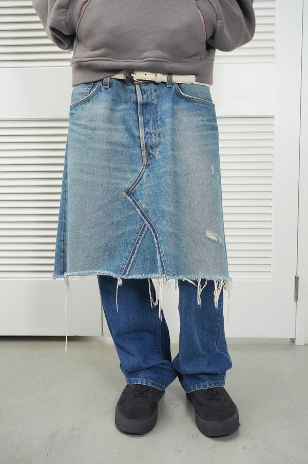 "ACNE STUDIOUS" -Cut off Denim Skirt-