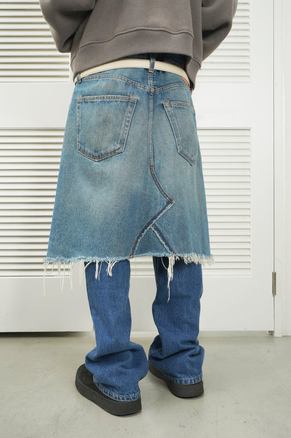 "ACNE STUDIOUS" -Cut off Denim Skirt-
