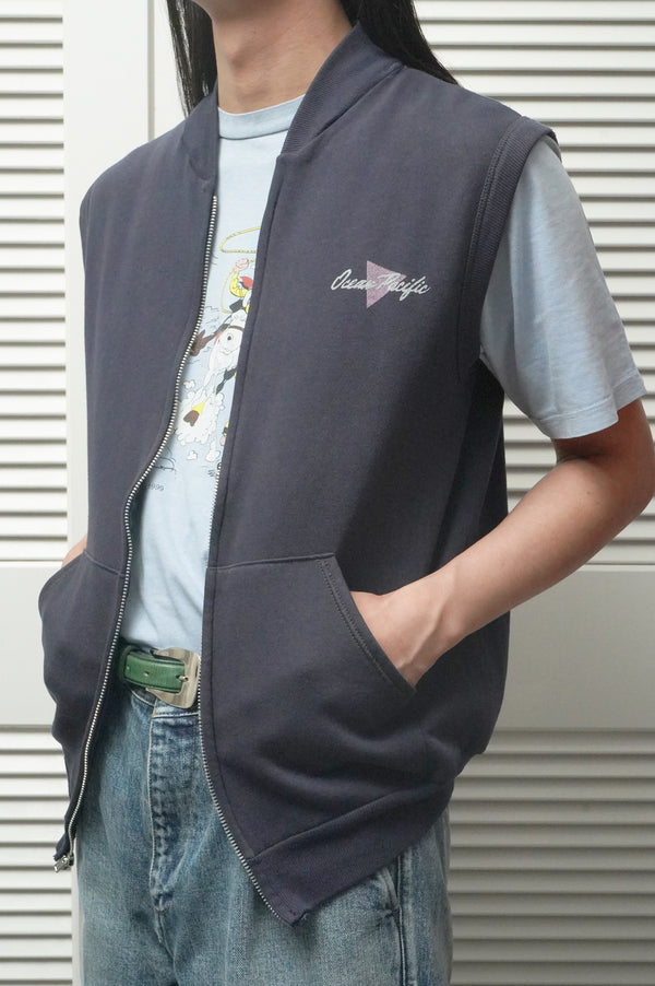 80's "Ocean Pacific" -Sleeveless Zip-up Sweat-