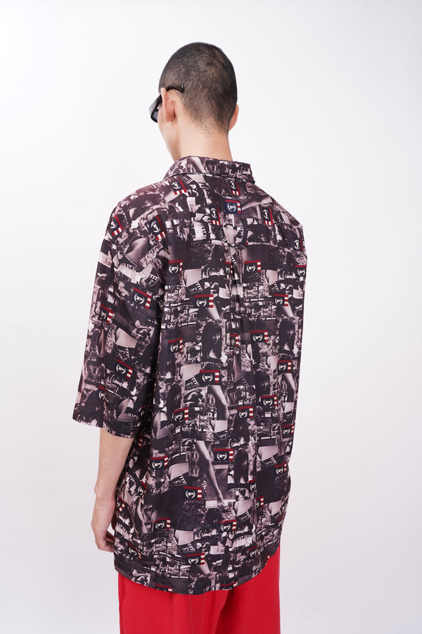 "PHAT FARM" -Multi Photo Printed S/S Shirt-