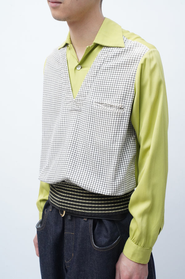 50's "MARLBORO" -Fake Layered Rayon Shirt-