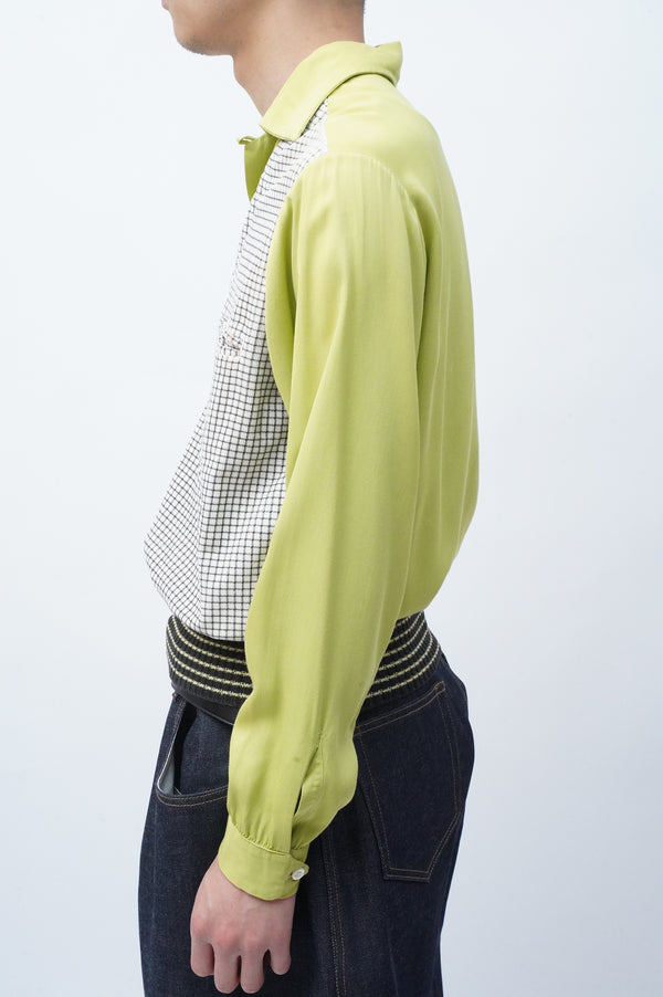 50's "MARLBORO" -Fake Layered Rayon Shirt-