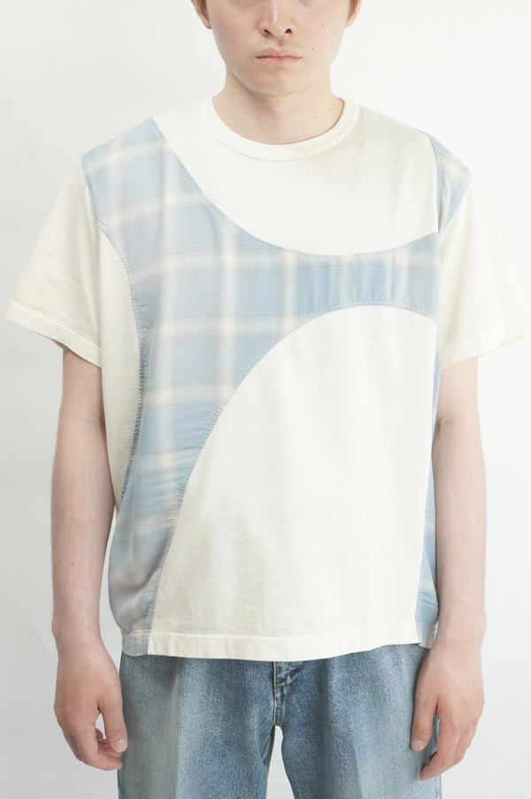 -Patchworked Faded T-Shirt-