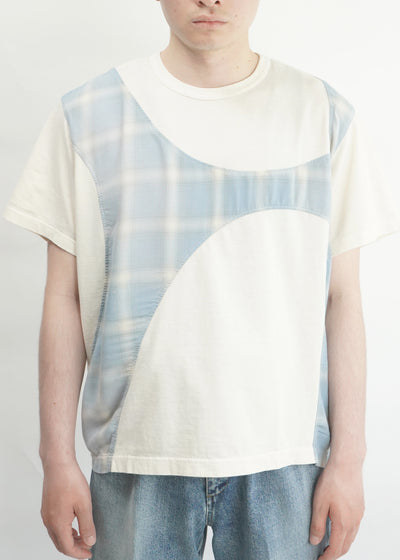 -Patchworked Faded T-Shirt-