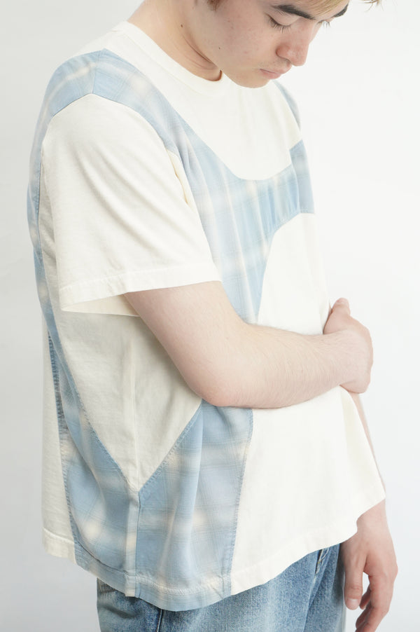 -Patchworked Faded T-Shirt-