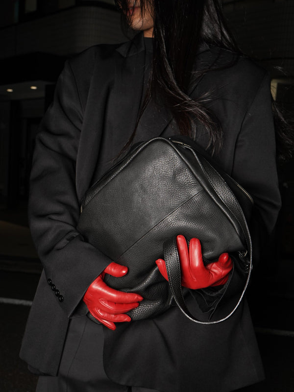-"ENSO" 3-WAY LEATHER BAG-