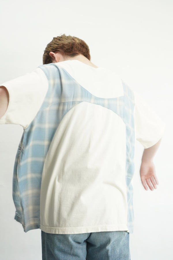 -Patchworked Faded T-Shirt-