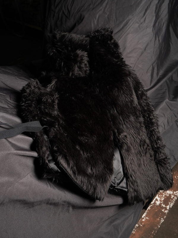 -"MIKA" FUR VEST IN WOOL/ACRYLIC-