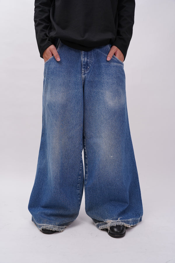 90's "26 RED" -Baggy Flair Denim Pants-