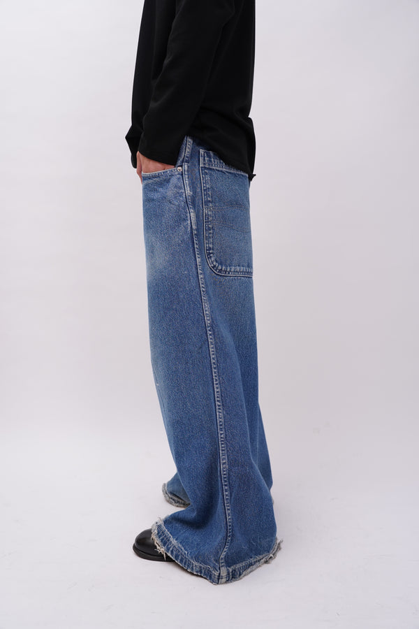 90's "26 RED" -Baggy Flair Denim Pants-