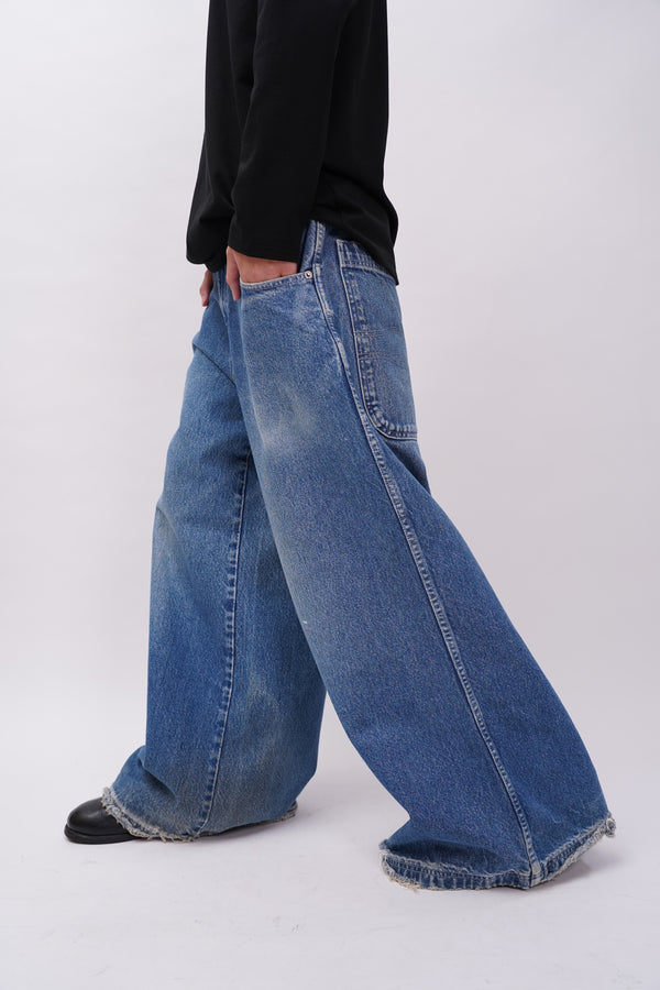 90's "26 RED" -Baggy Flair Denim Pants-