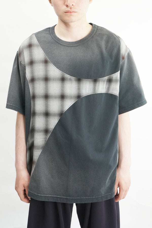 -Patchworked Faded T-Shirt-