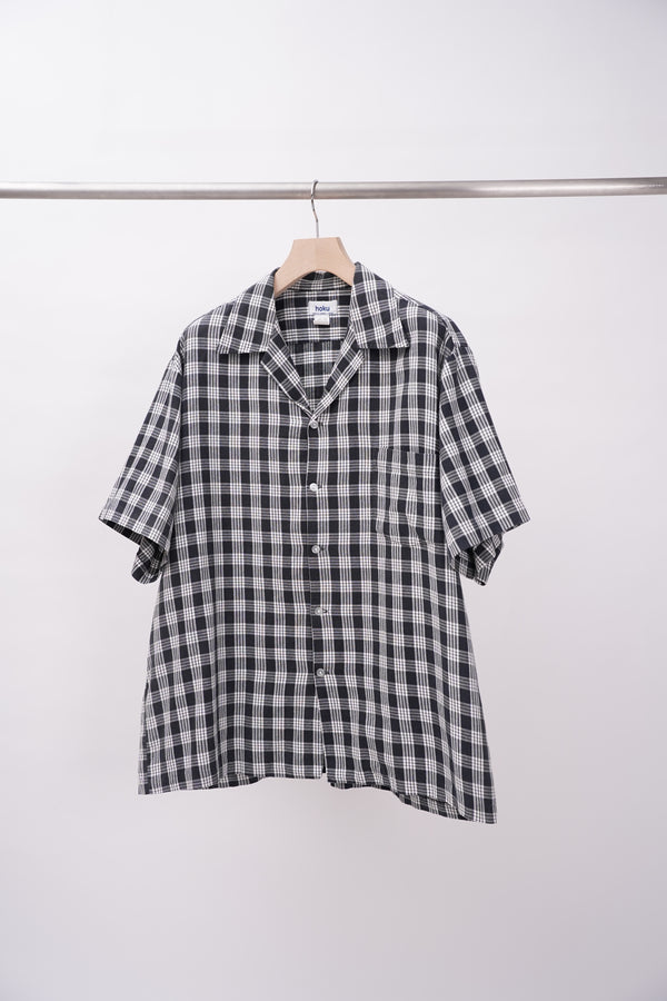 "hoku" -Cotton S/S Open Collar Shirt-