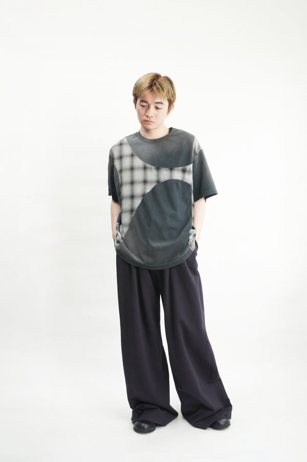 -Patchworked Faded T-Shirt-
