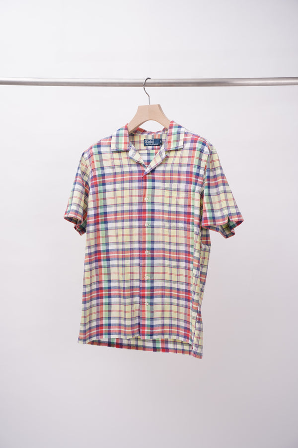 90's "Polo by Ralph Lauren" -Cotton S/S Open Collar Shirt-