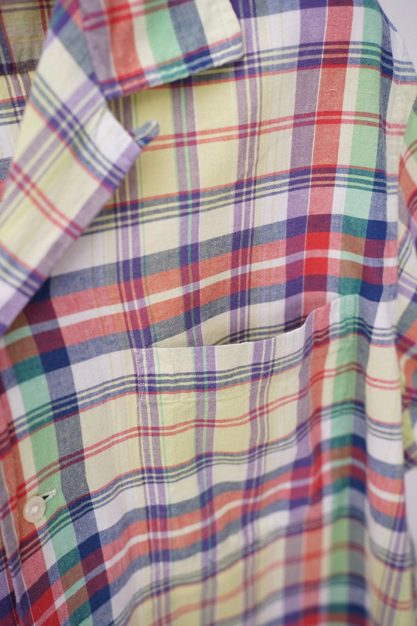 90's "Polo by Ralph Lauren" -Cotton S/S Open Collar Shirt-