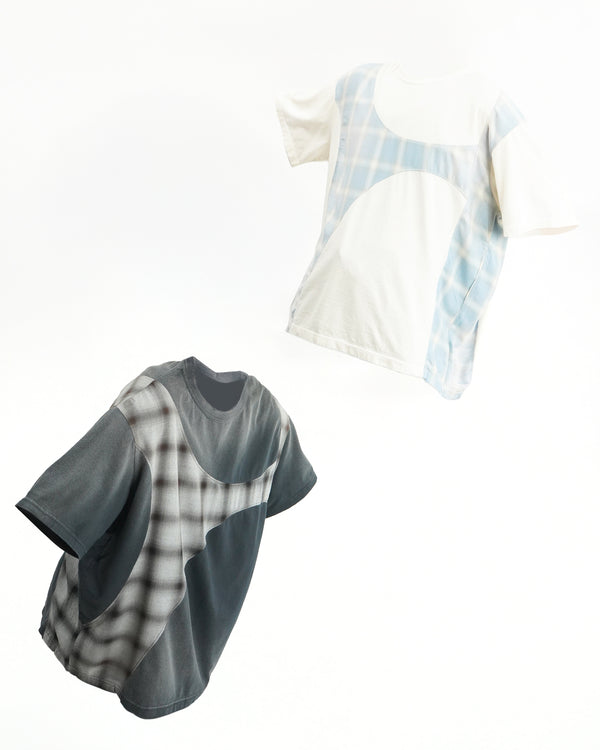 -Patchworked Faded T-Shirt-