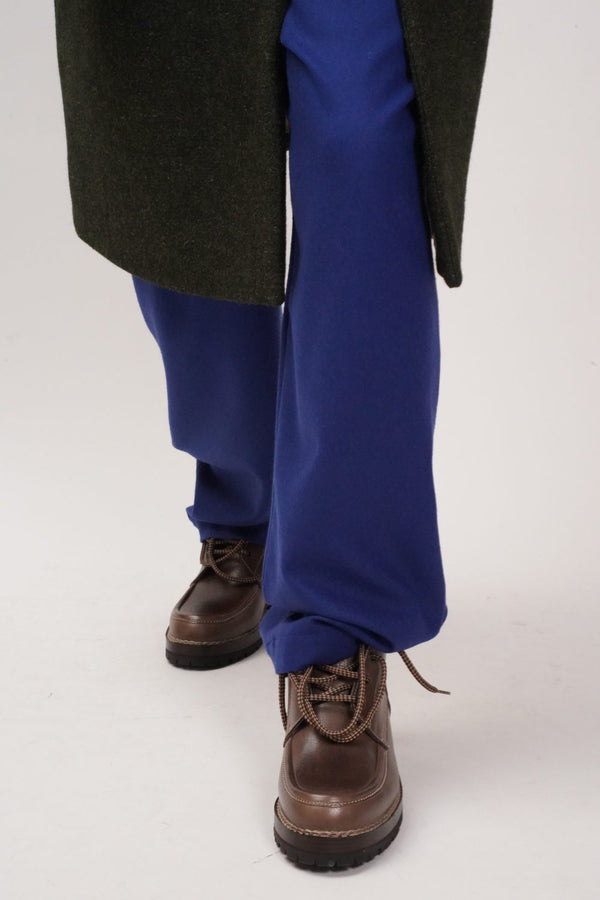 -BAVARIAN LODEN WOOL 2TUCK TAPERED TROUSERS-