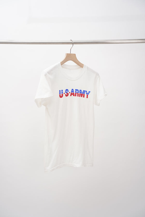 80's "UNKNOWN" -"U.S. ARMY" Printed S/S Tee-