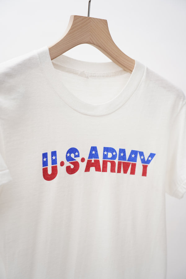 80's "UNKNOWN" -"U.S. ARMY" Printed S/S Tee-