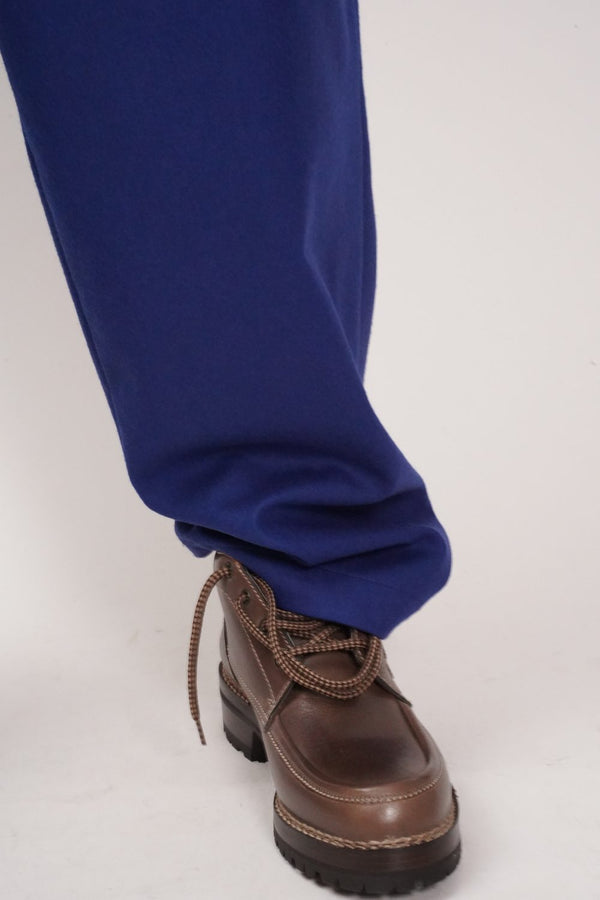 -BAVARIAN LODEN WOOL 2TUCK TAPERED TROUSERS-