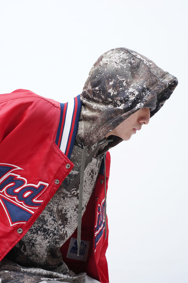 "RED HEAD" -Camo Half Zip Parka-