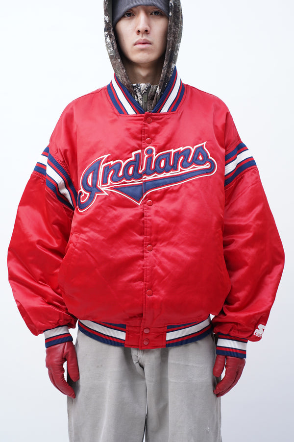 90's "STARTER" -Cleveland Indians Studium Jacket-