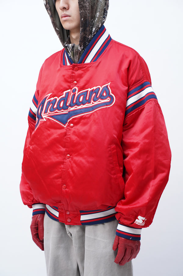 90's "STARTER" -Cleveland Indians Studium Jacket-