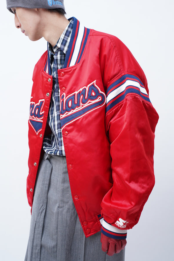 90's "STARTER" -Cleveland Indians Studium Jacket-