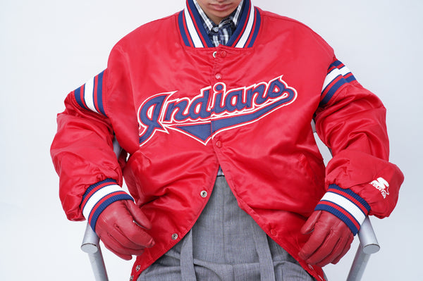 90's "STARTER" -Cleveland Indians Studium Jacket-