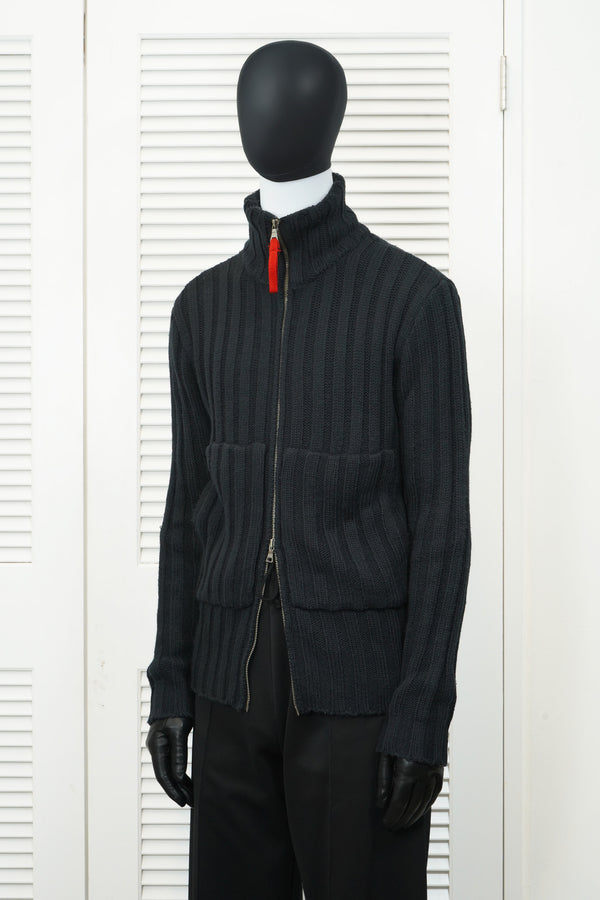 "PRADA" -Wool Knit Zip up Jacket-