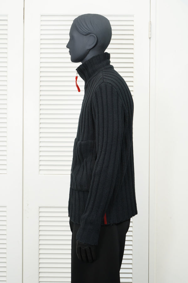 "PRADA" -Wool Knit Zip up Jacket-