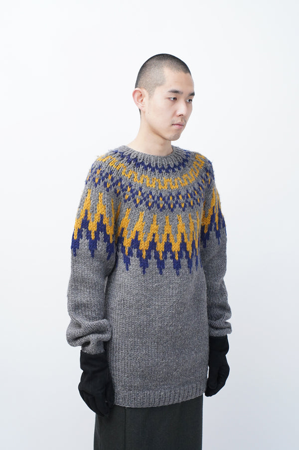 70's "UNKNOWN" -"Handmade for NANCY" Wool Knit Sweater-