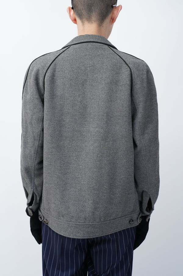 80's "YVES SANIT LAURENT" -Cashmere Mixed Wool Jacket-