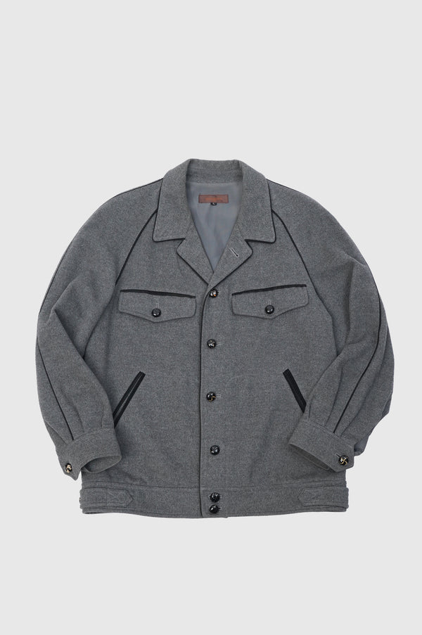 80's "YVES SANIT LAURENT" -Cashmere Mixed Wool Jacket-