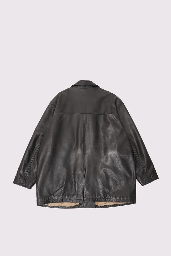 "DOCKERS" -Leather Car Coat-