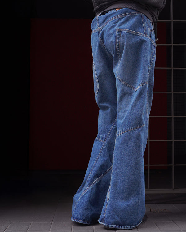 KHOKI -New 3D cutting denim pants-