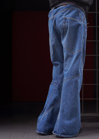 KHOKI -New 3D cutting denim pants-