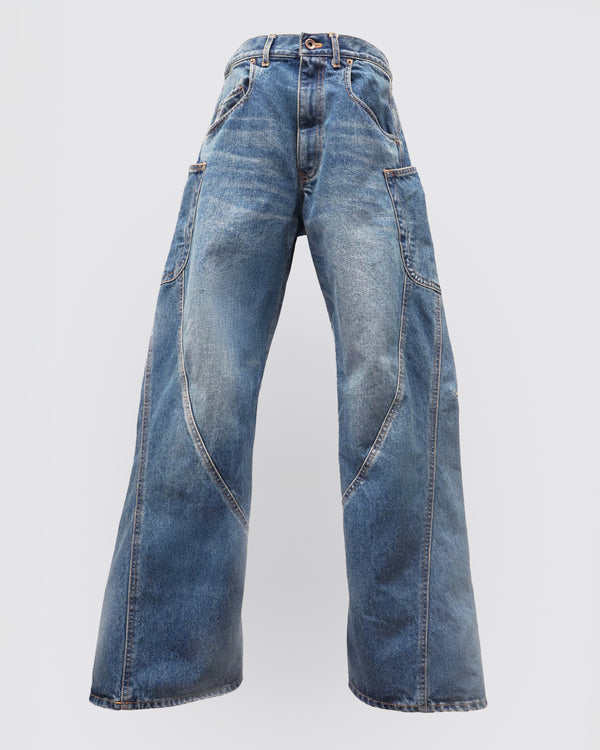 KHOKI -New 3D cutting denim pants-