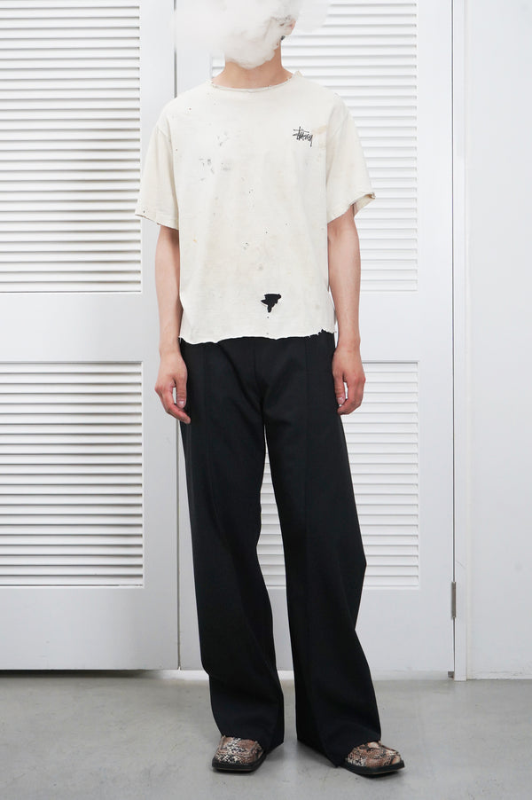 90's "STUSSY" -Logo Printed S/S Tee (damaged)-
