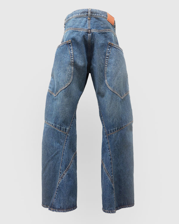 KHOKI -New 3D cutting denim pants-