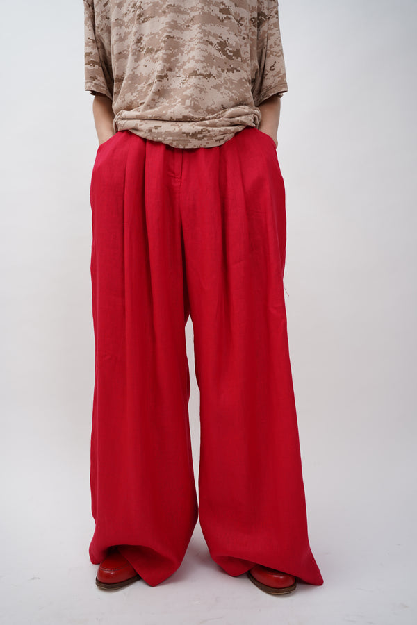 "UNKNOWN" -Linen Super Wide Baggy Pants-