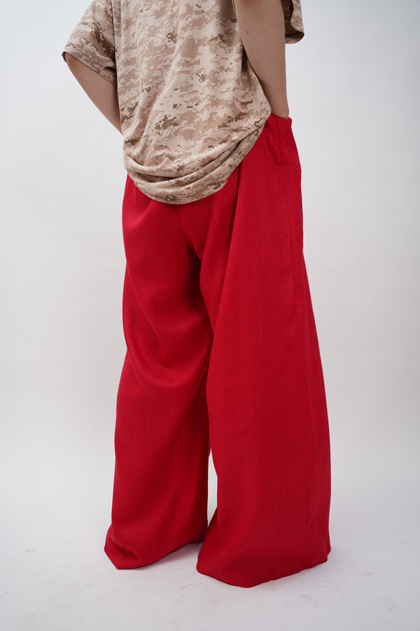 "UNKNOWN" -Linen Super Wide Baggy Pants-